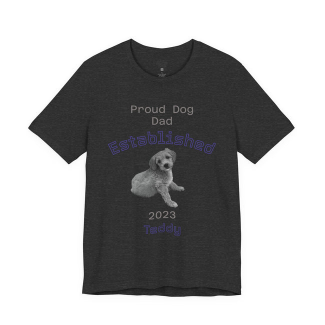 Proud Dog Dad Established Year T‑Shirt — Personalized Dog Dad Tee