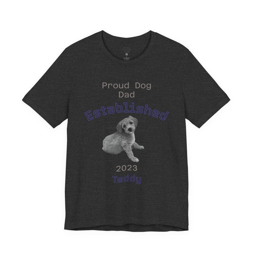 Proud Dog Dad Established Year T‑Shirt — Personalized Dog Dad Tee