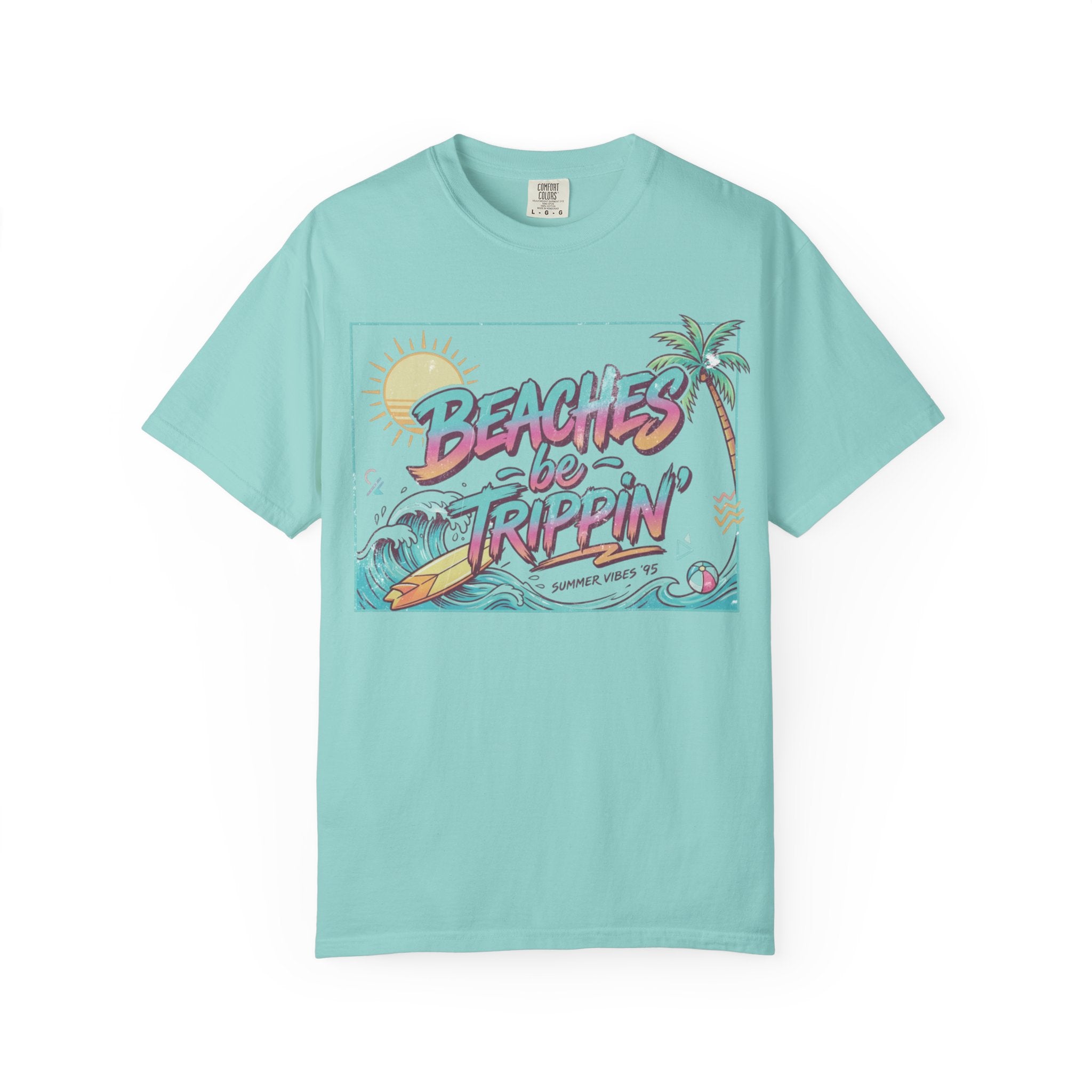 Beaches Be Trippin' 90s Style Tee | Retro Funny Beach T-Shirt – 3D Sons Supply Co