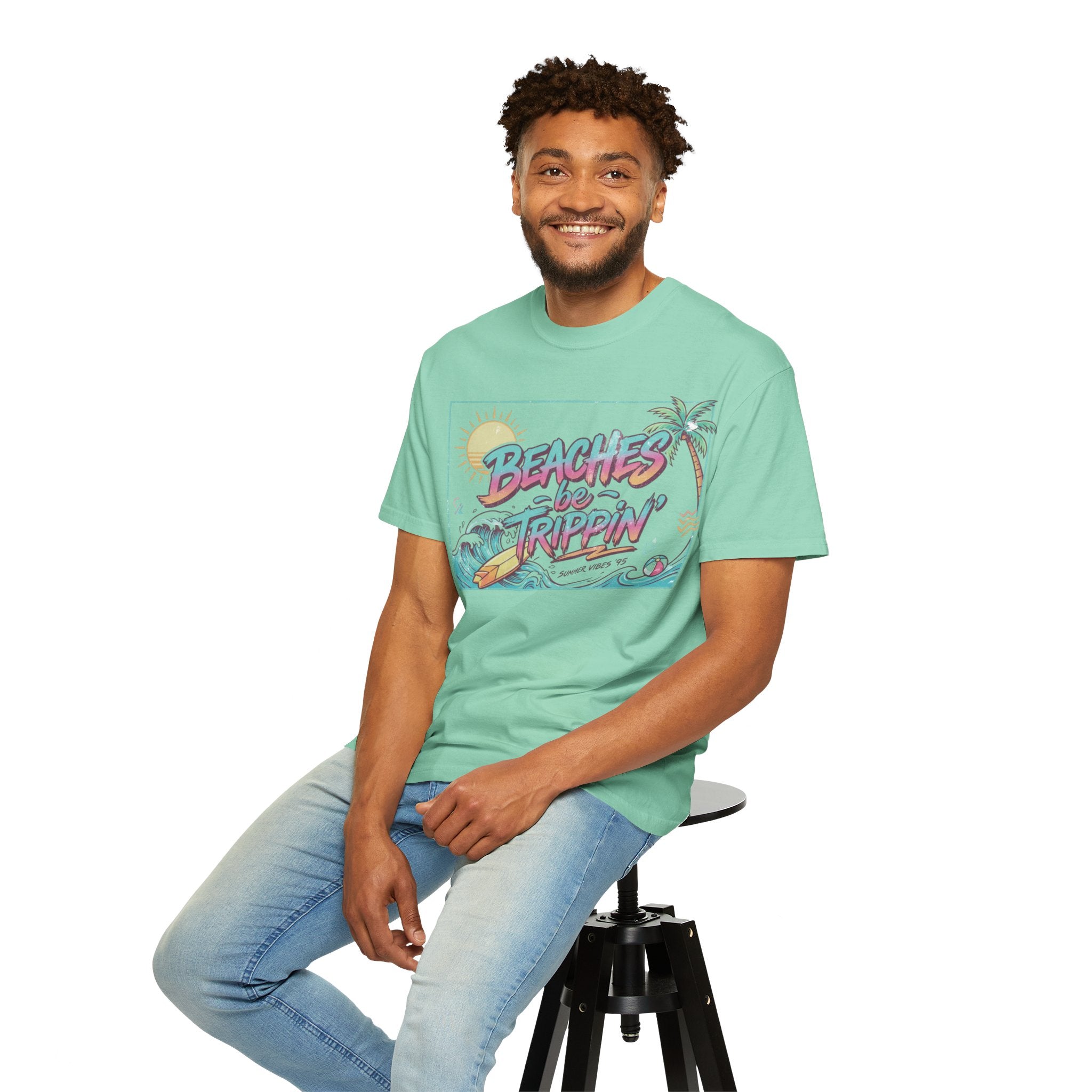 Beaches Be Trippin' 90s Style Tee | Retro Funny Beach T-Shirt – 3D Sons Supply Co