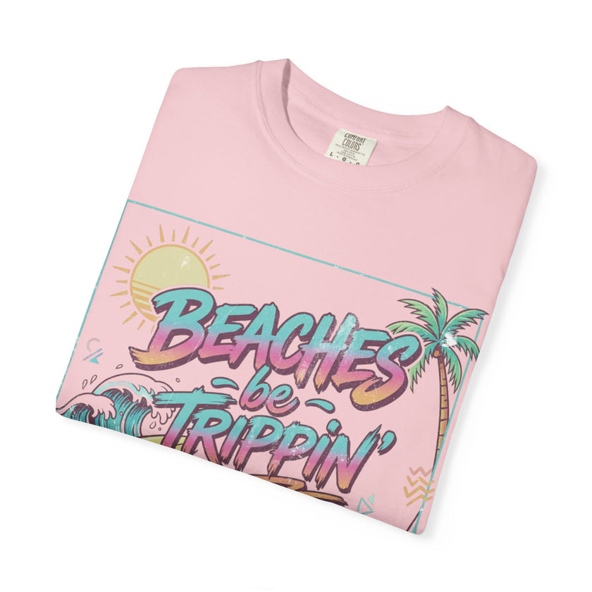 Beaches Be Trippin' 90s Style Tee | Retro Funny Beach T-Shirt – 3D Sons Supply Co