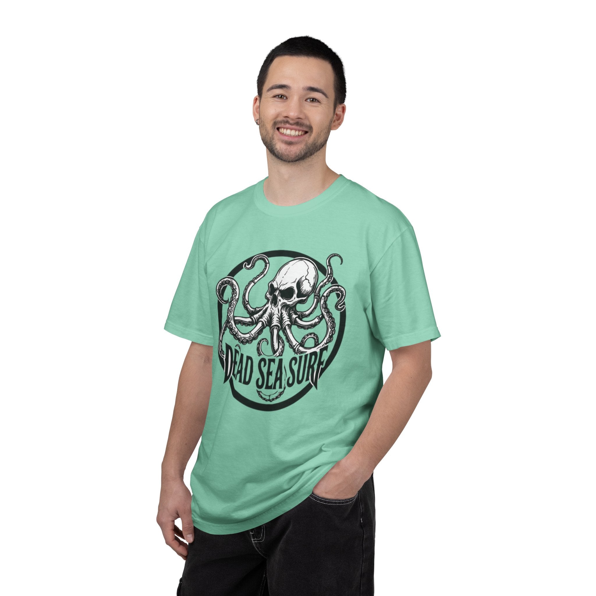 Dead Sea Surf Summer Octopus Kraken Skull Tee Shirt Nautical Skull Surf Logo