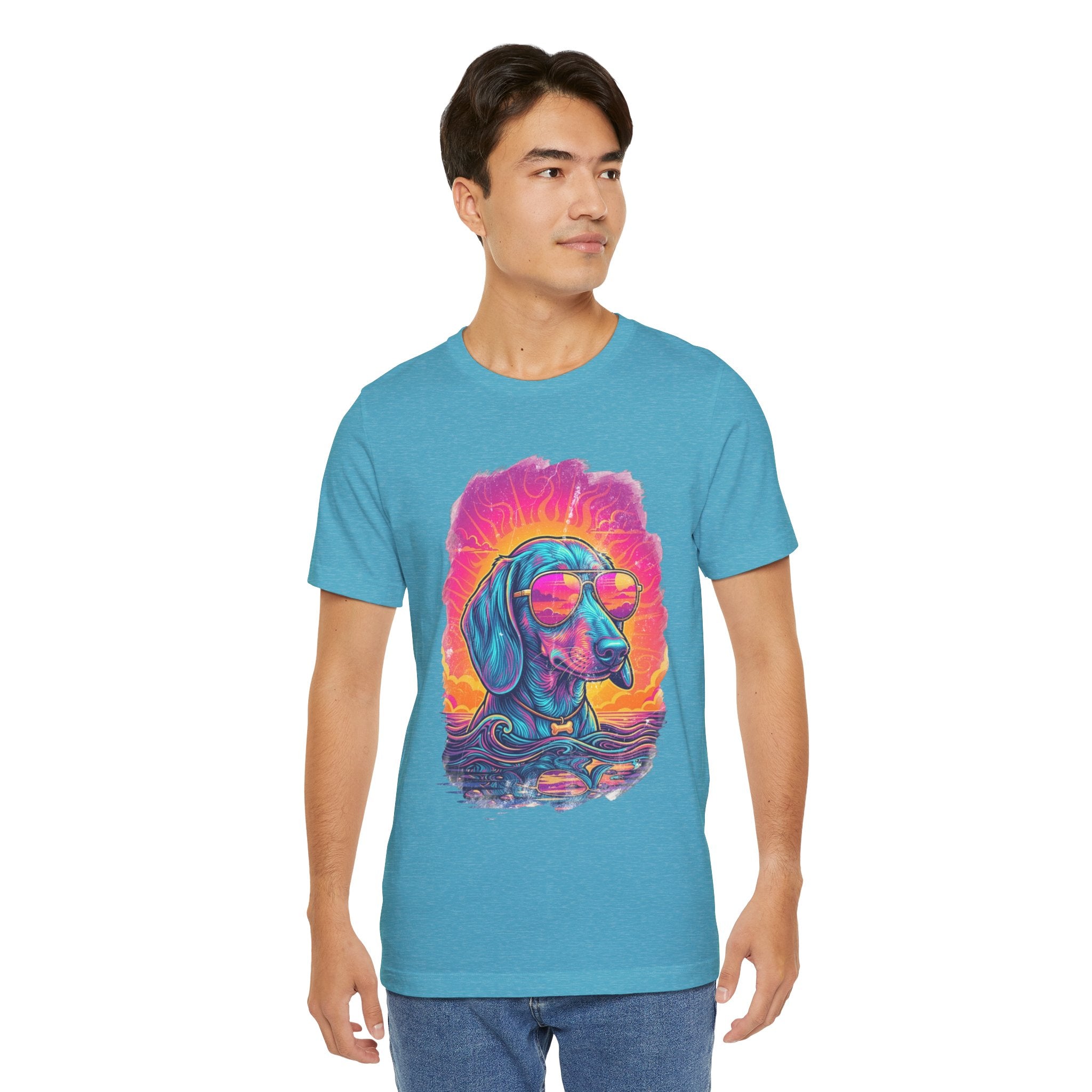 Dachshund Vice City Retro Tee 90's style