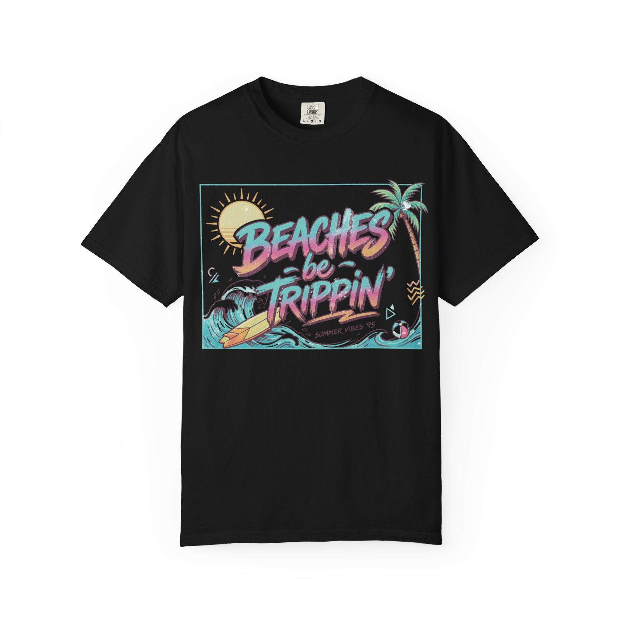 Beaches Be Trippin' 90s Style Tee | Retro Funny Beach T-Shirt – 3D Sons Supply Co