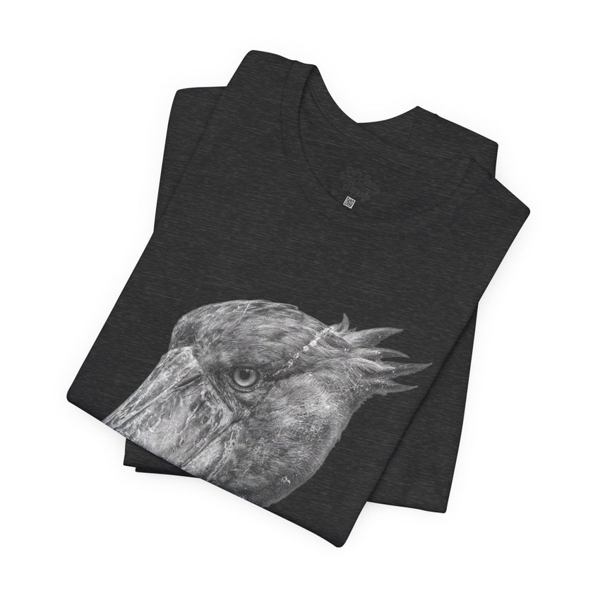 Smoking Shoebill Stork T-Shirt — Quirky Bird Graphic Tee