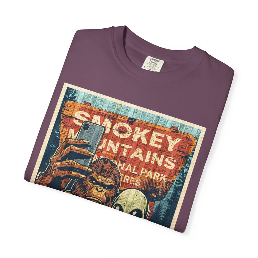 Smoky Mountains Alien & Bigfoot T-shirt — National Park Adventure Tee