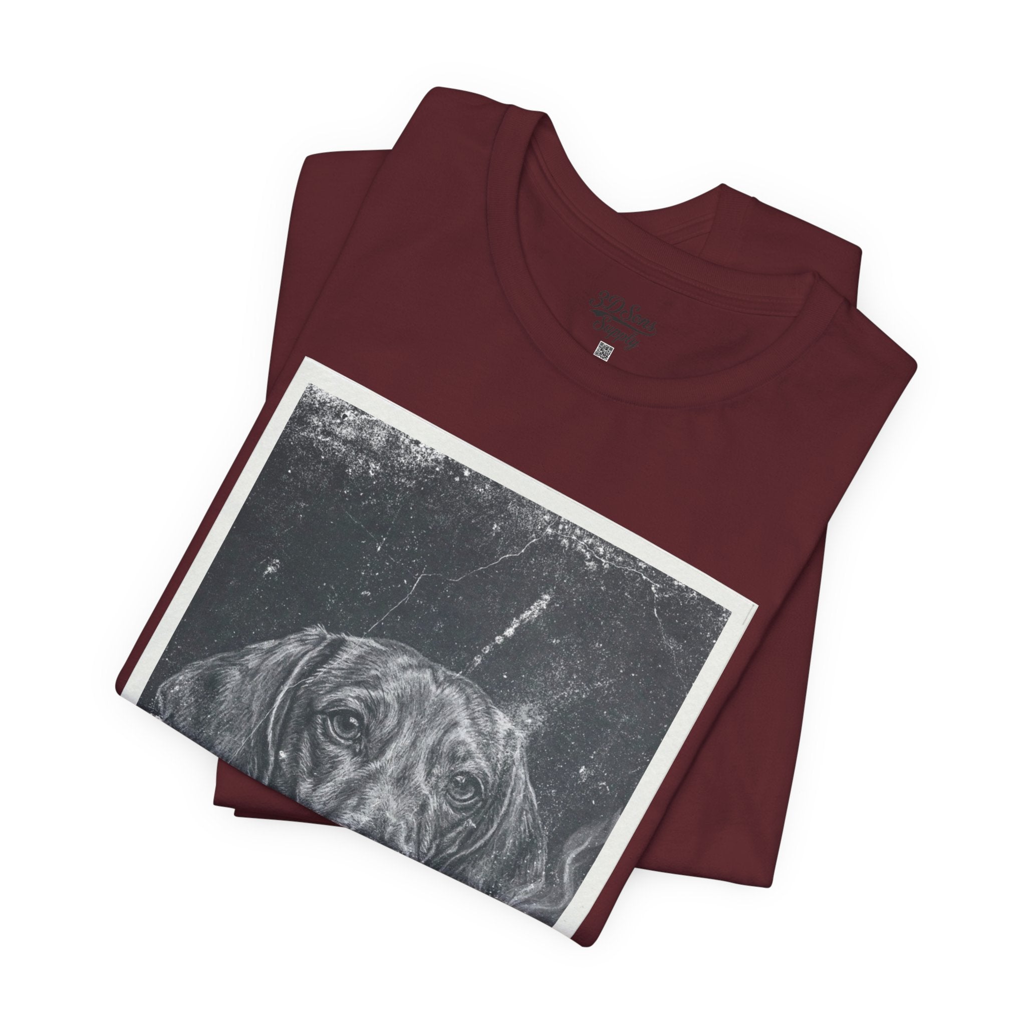 Dachshund Smoking Portrait Tee – Vintage Smokin' Dog Art T-Shirt