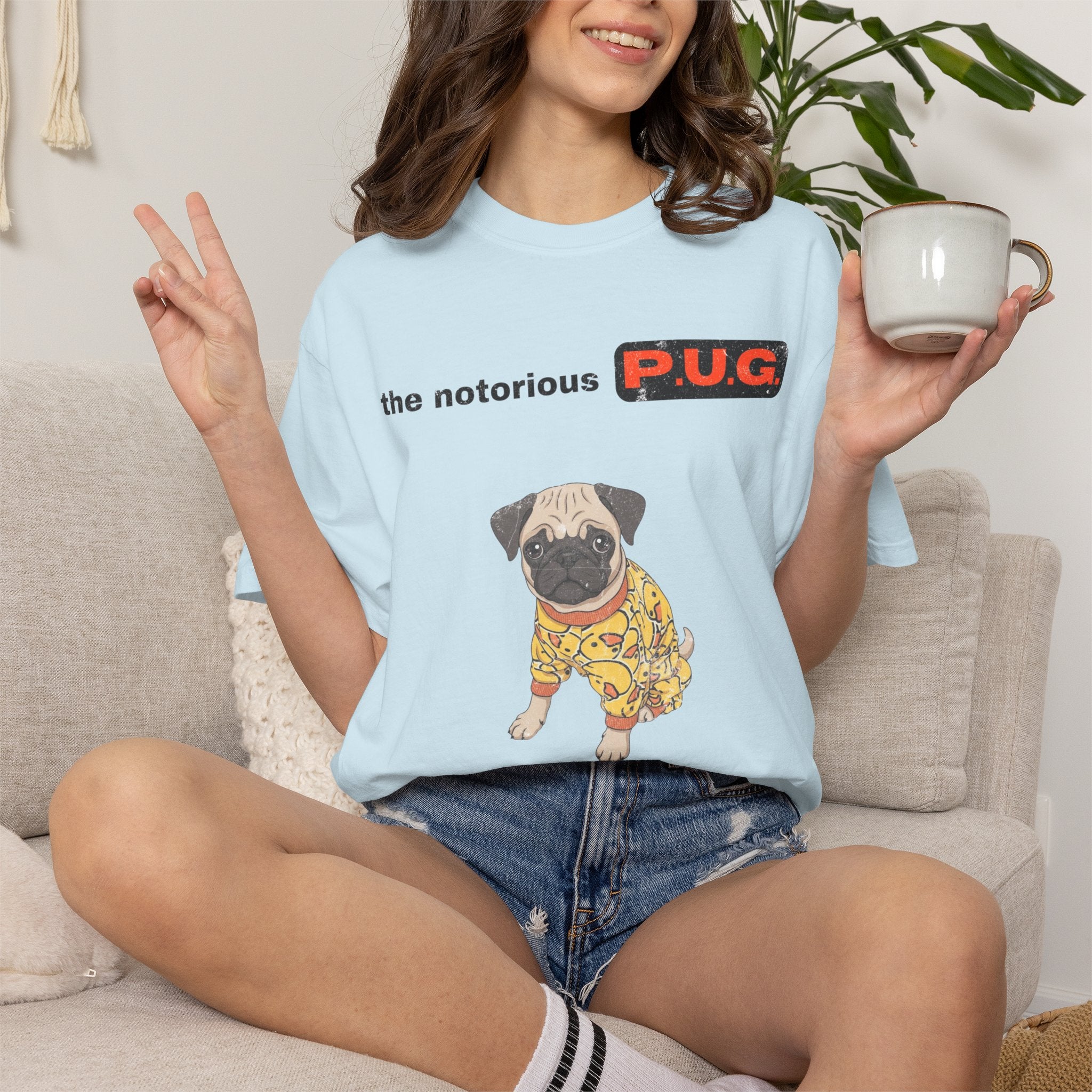The Notorious P.U.G. T-Shirt — 'Ready for Bed' Pug Graphic Tee