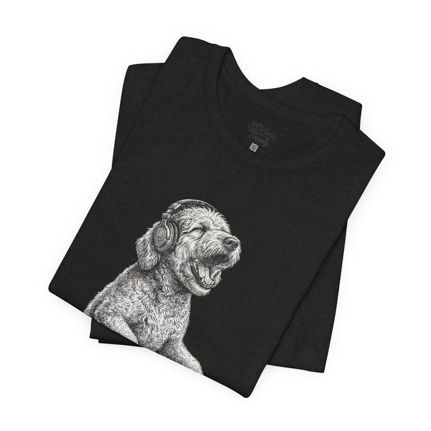 DJ Doodle T‑Shirt — Vintage Turntable Puppy Graphic Tee