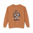 Vintage Smiling Black Cat Crewneck Sweatshirt | Halloween Top