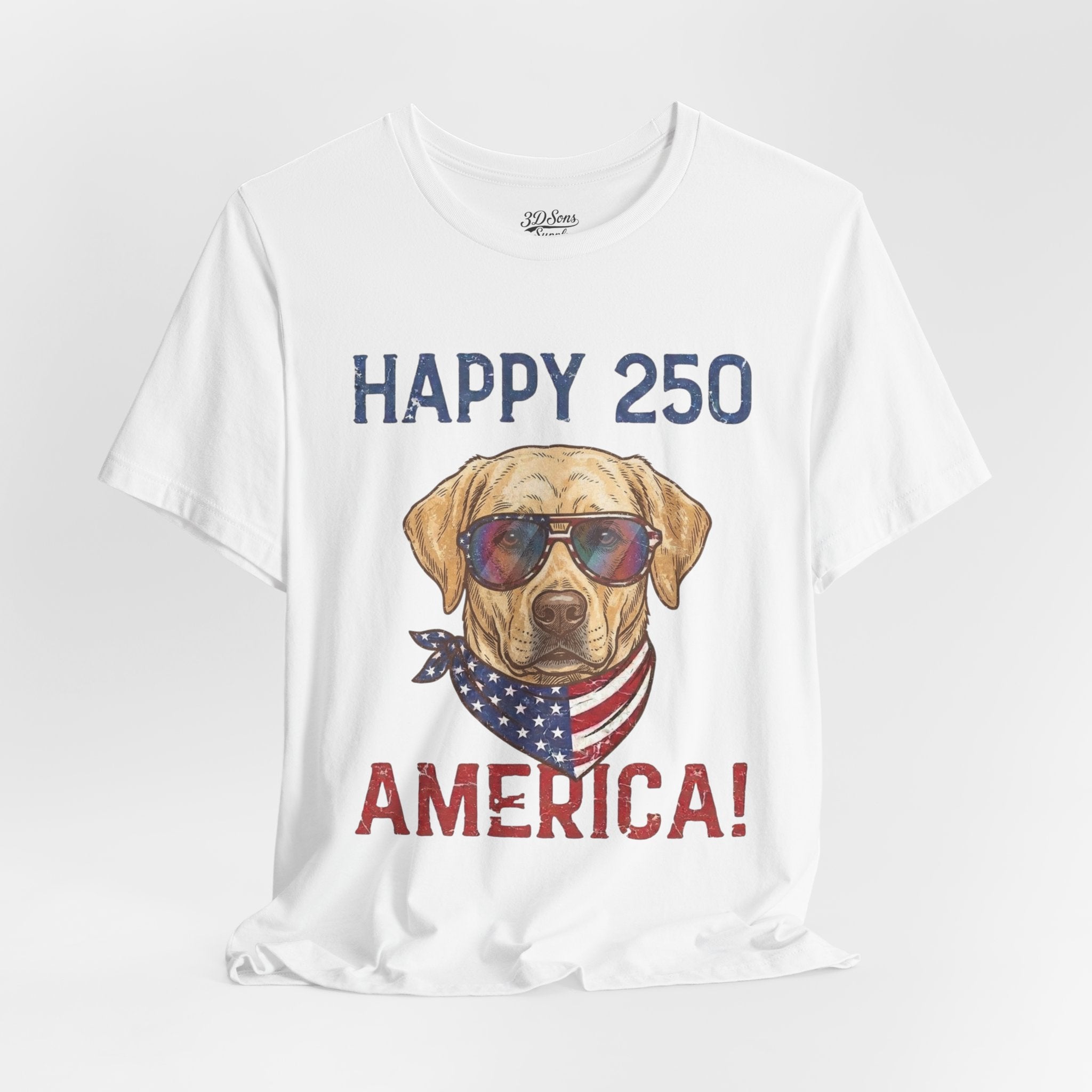Patriotic Lab Dog Tee — 
