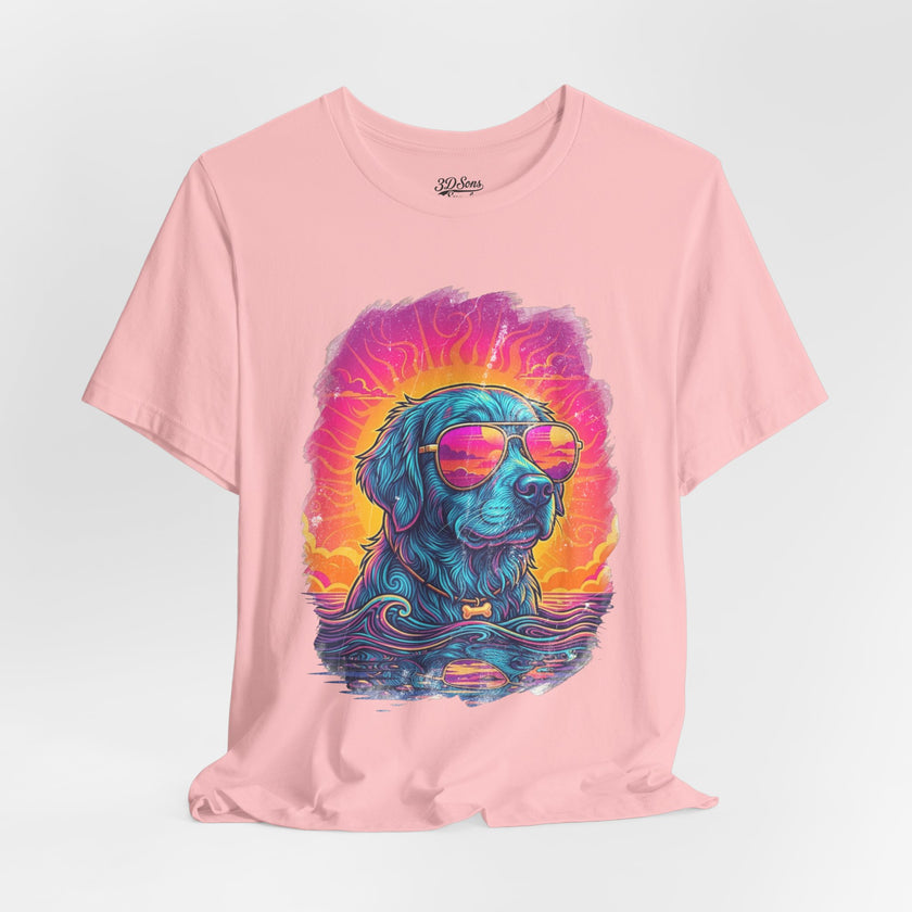 Golden Retriever Retro 90s Tee — Vice City Pet Graphic T-Shirt
