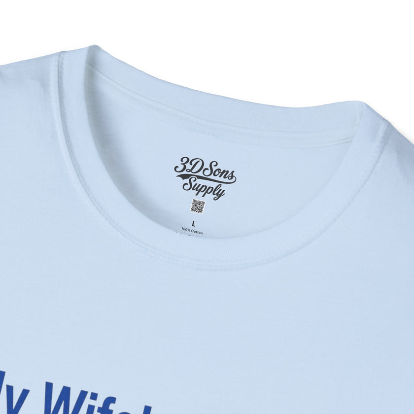 T-Shirt — “My Wife’s Hobby Funds My Cardboard Career” Funny Hobby Dad Tee