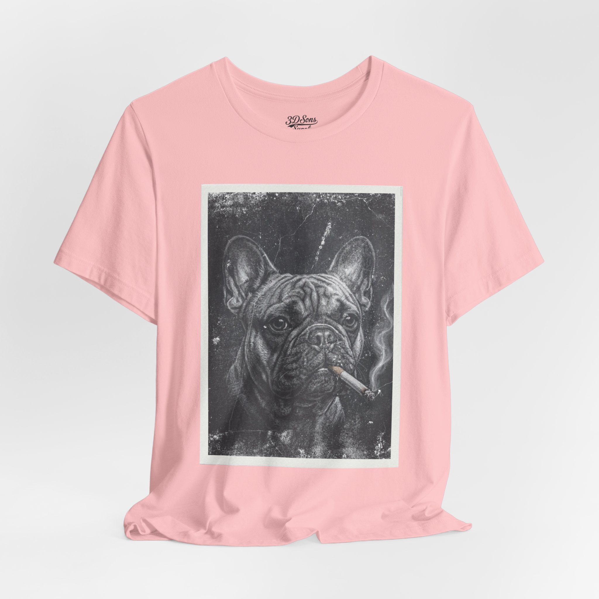 French Bulldog Smoking Graphic Tee — Retro Smoky Dog Art T-Shirt