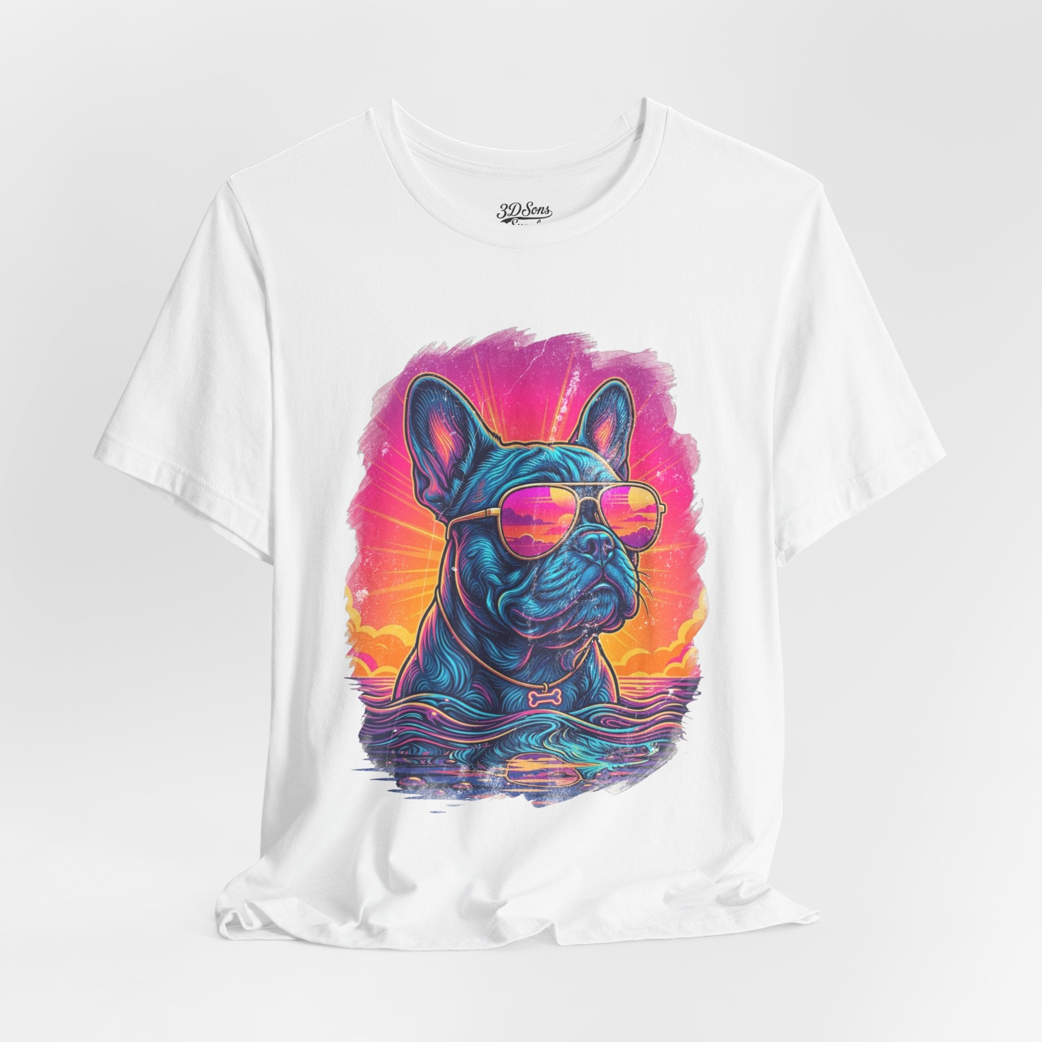 French Bulldog Retro 90s Tee — Vice City Vintage Dog Graphic