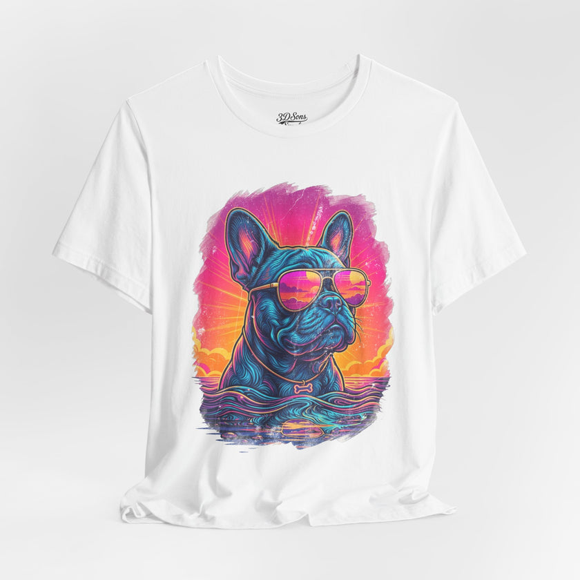 French Bulldog Retro 90s Tee — Vice City Vintage Dog Graphic