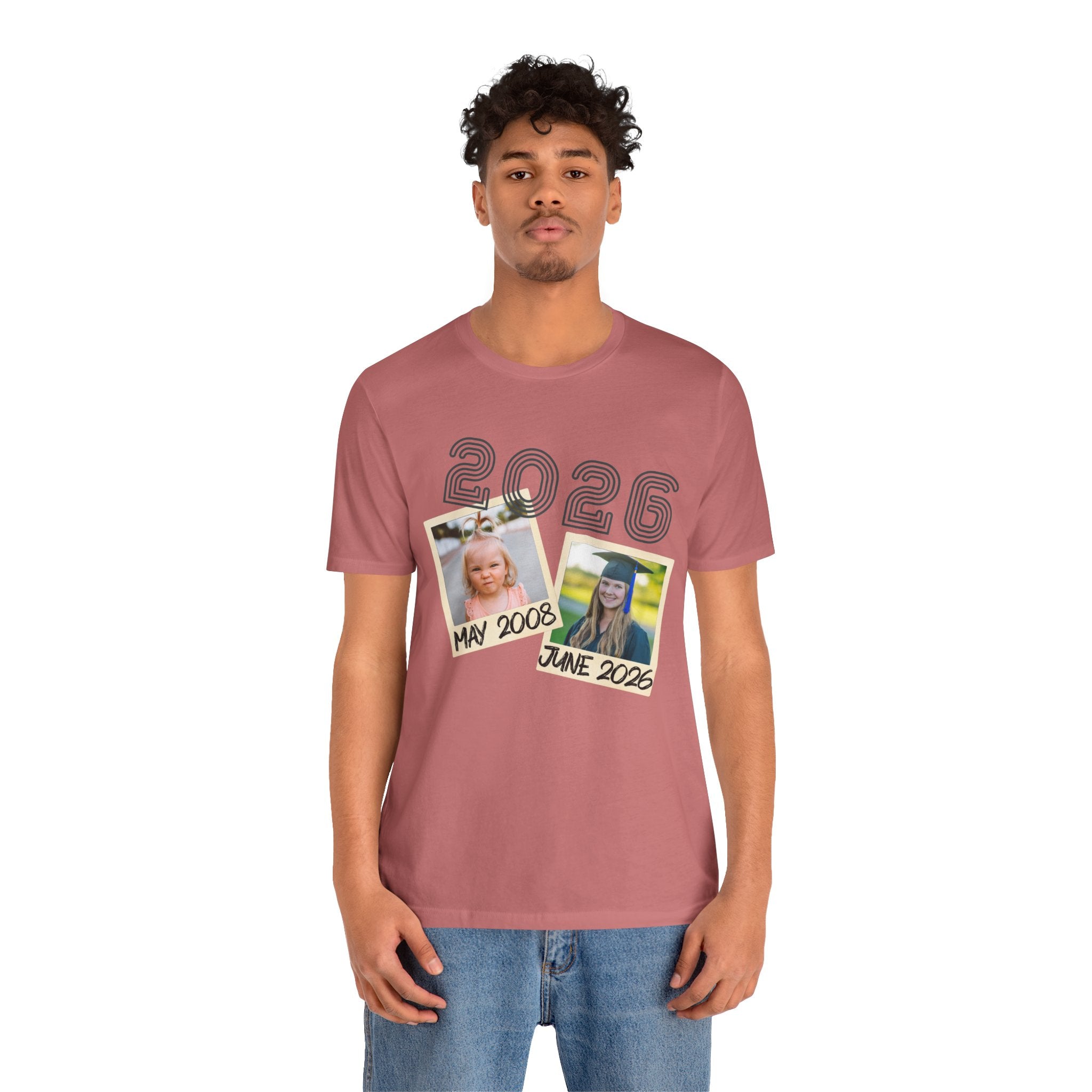 Personalized Custom Graduation & Parent Gift - Throwback Photo Memory Tee