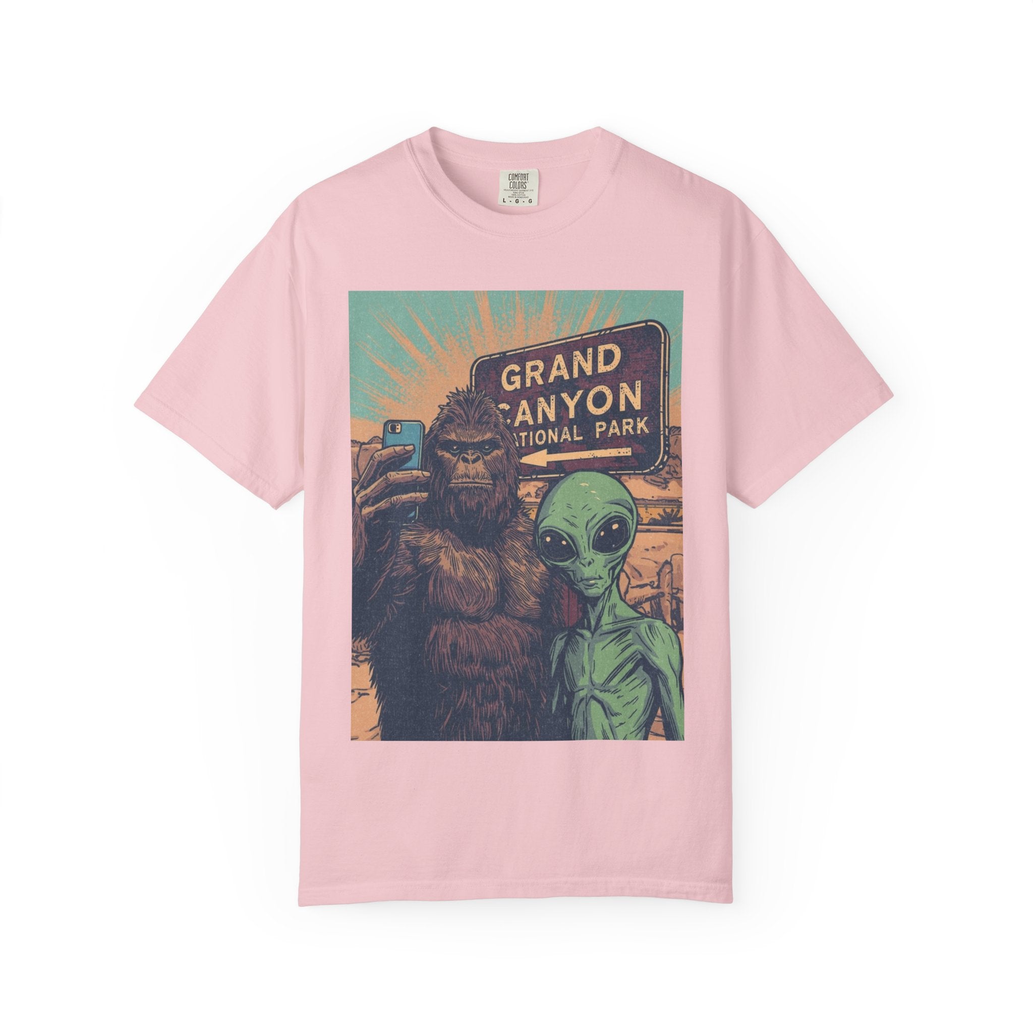 Bigfoot & Alien Grand Canyon T-Shirt — Funny National Park Tee