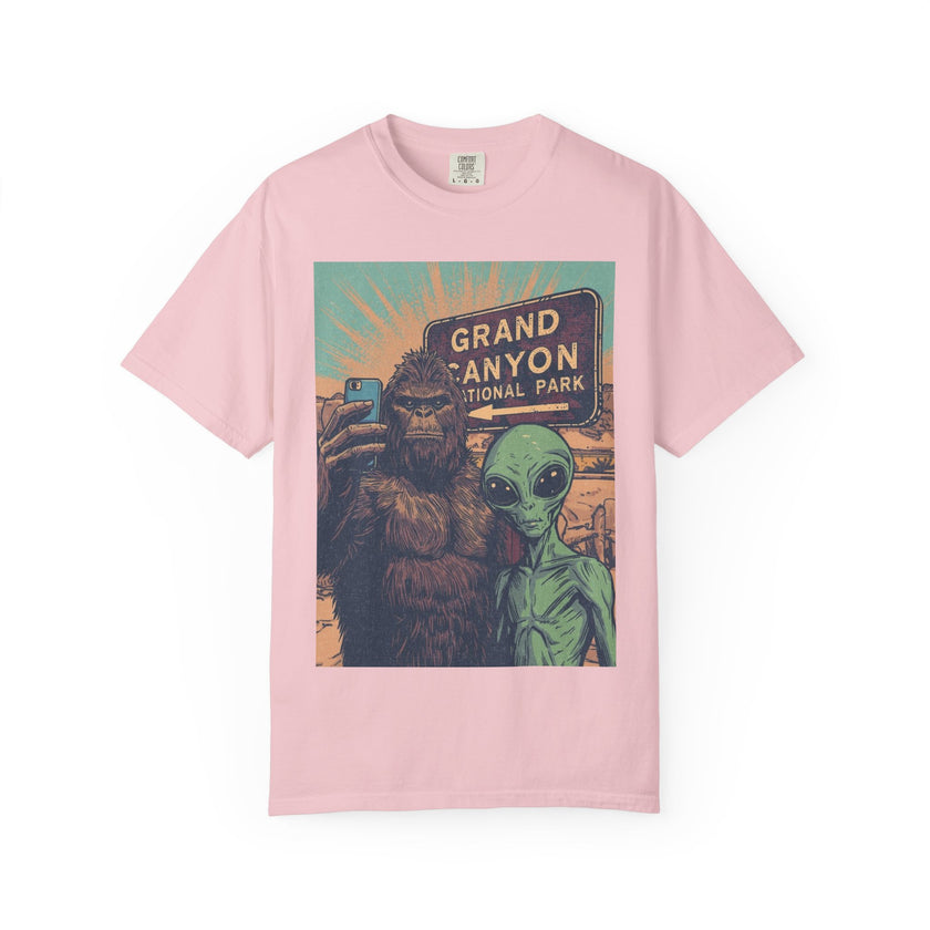 Bigfoot & Alien Grand Canyon T-Shirt — Funny National Park Tee