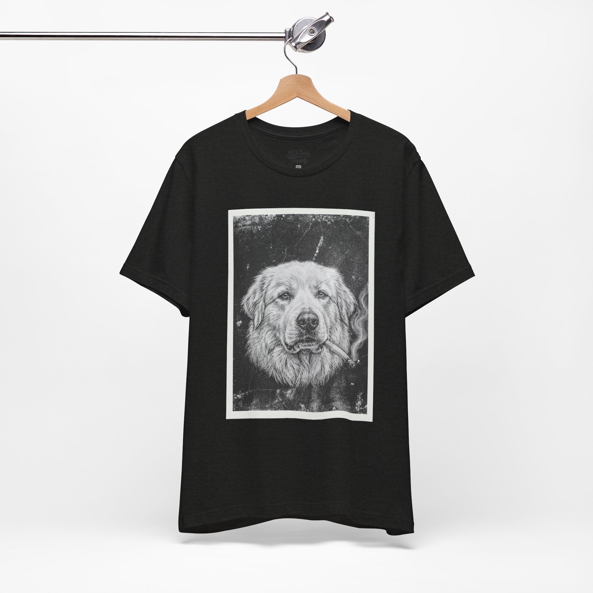 Great Pyrenees Smoke Photo Tee — Vintage Pup Graphic T-Shirt