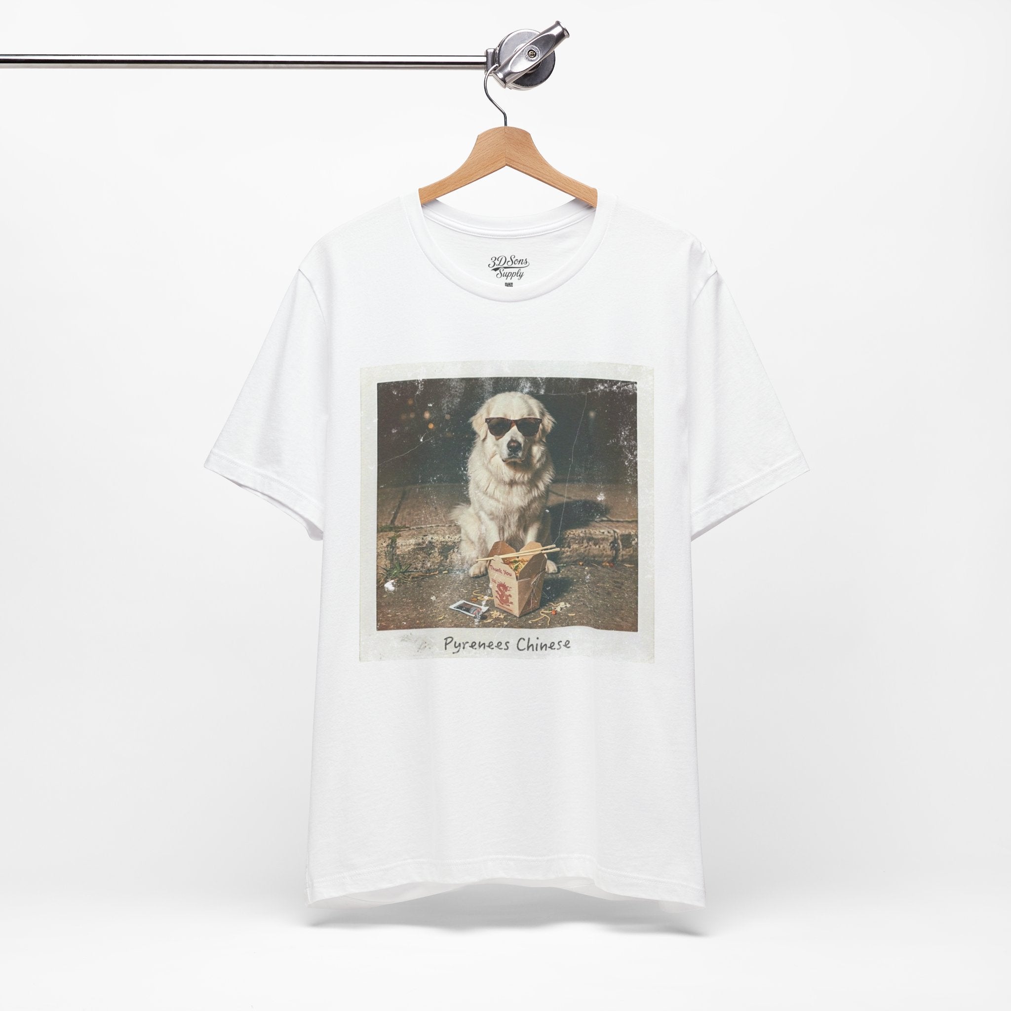 Pyreneese Chin Photo Tee — Vintage Pup Graphic T-Shirt