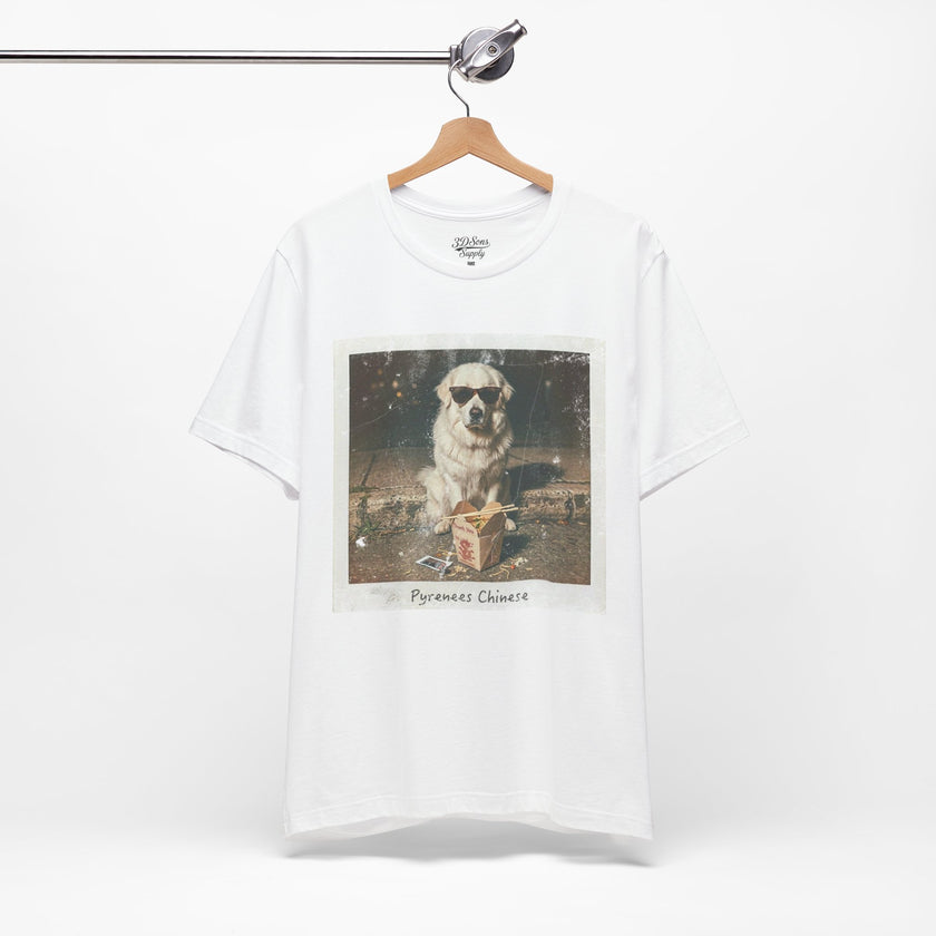 Pyreneese Chin Photo Tee — Vintage Pup Graphic T-Shirt