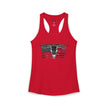 American Flag Longhorn Skull Women's Racerback Tank