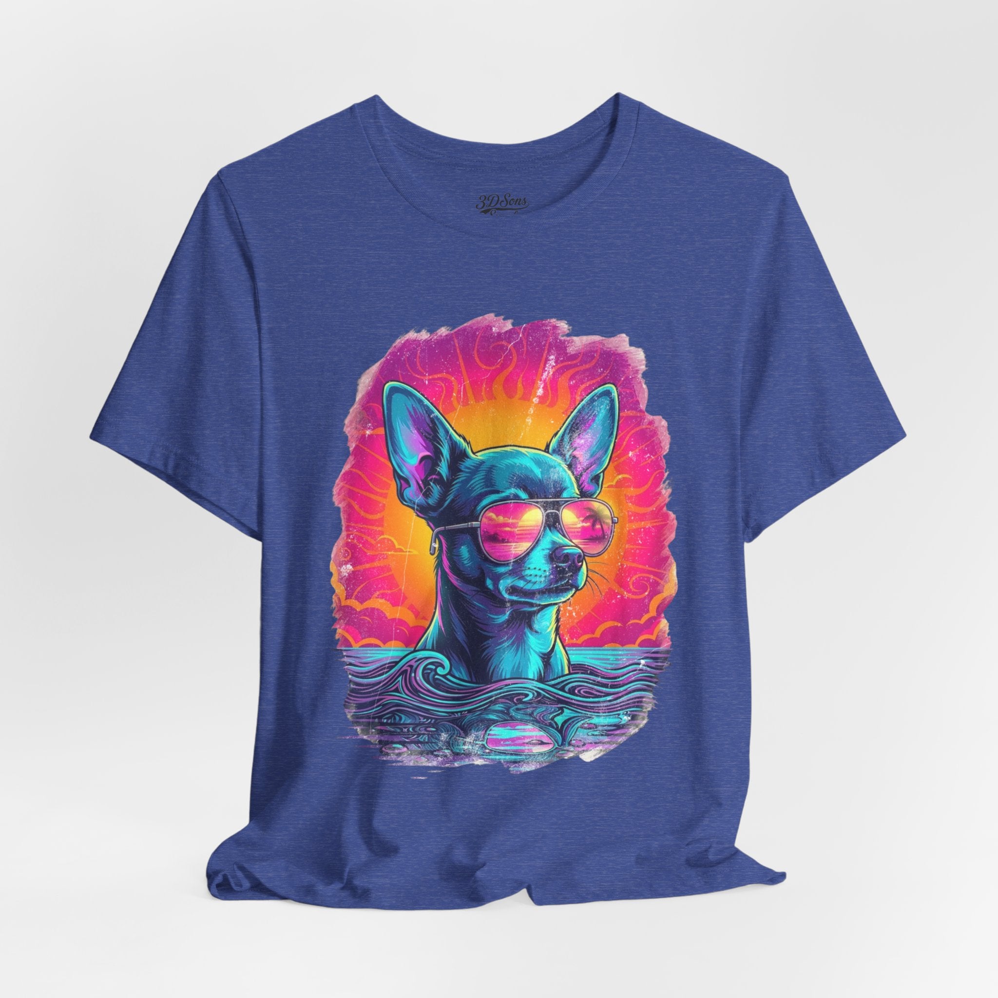Chihuahua Vice City Retro Tee — 90s Vintage Dog Graphic T-Shirt