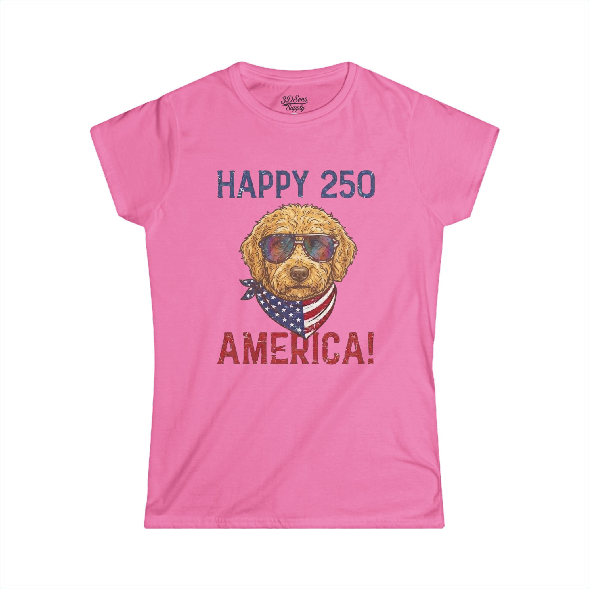 Women's Patriotic Dog Tee 