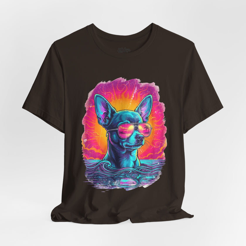 Chihuahua Vice City Retro Tee — 90s Vintage Dog Graphic T-Shirt