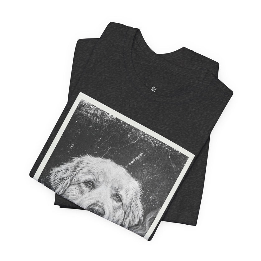 Great Pyrenees Smoke Photo Tee — Vintage Pup Graphic T-Shirt