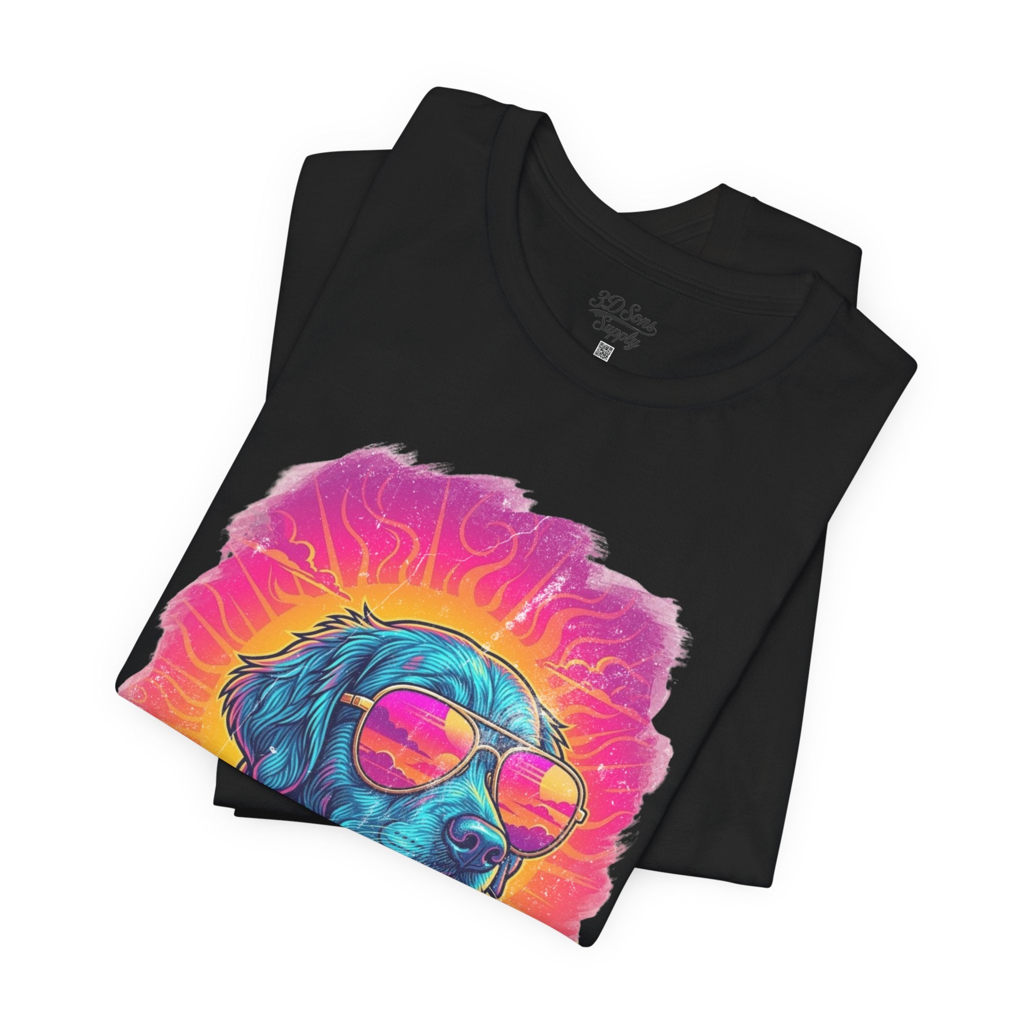 Golden Retriever Retro 90s Tee — Vice City Pet Graphic T-Shirt