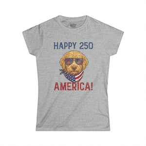 Women's Patriotic Dog Tee 