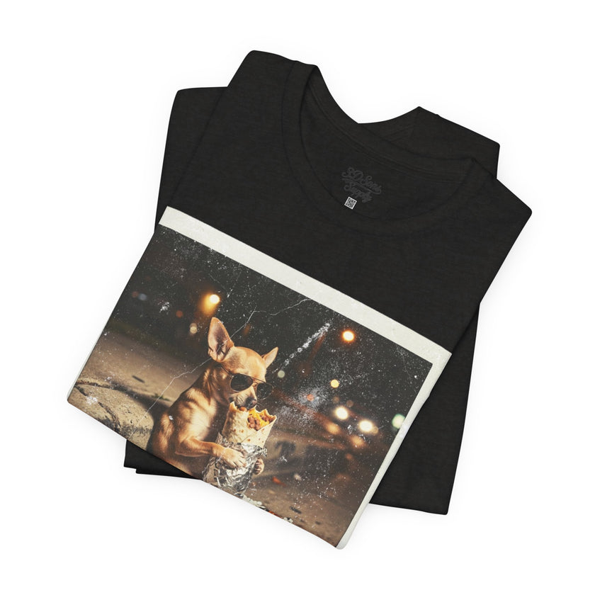 Midnight Munchies '23 Tee - Funny Chihuahua Late Night Snack Graphic T-Shirt