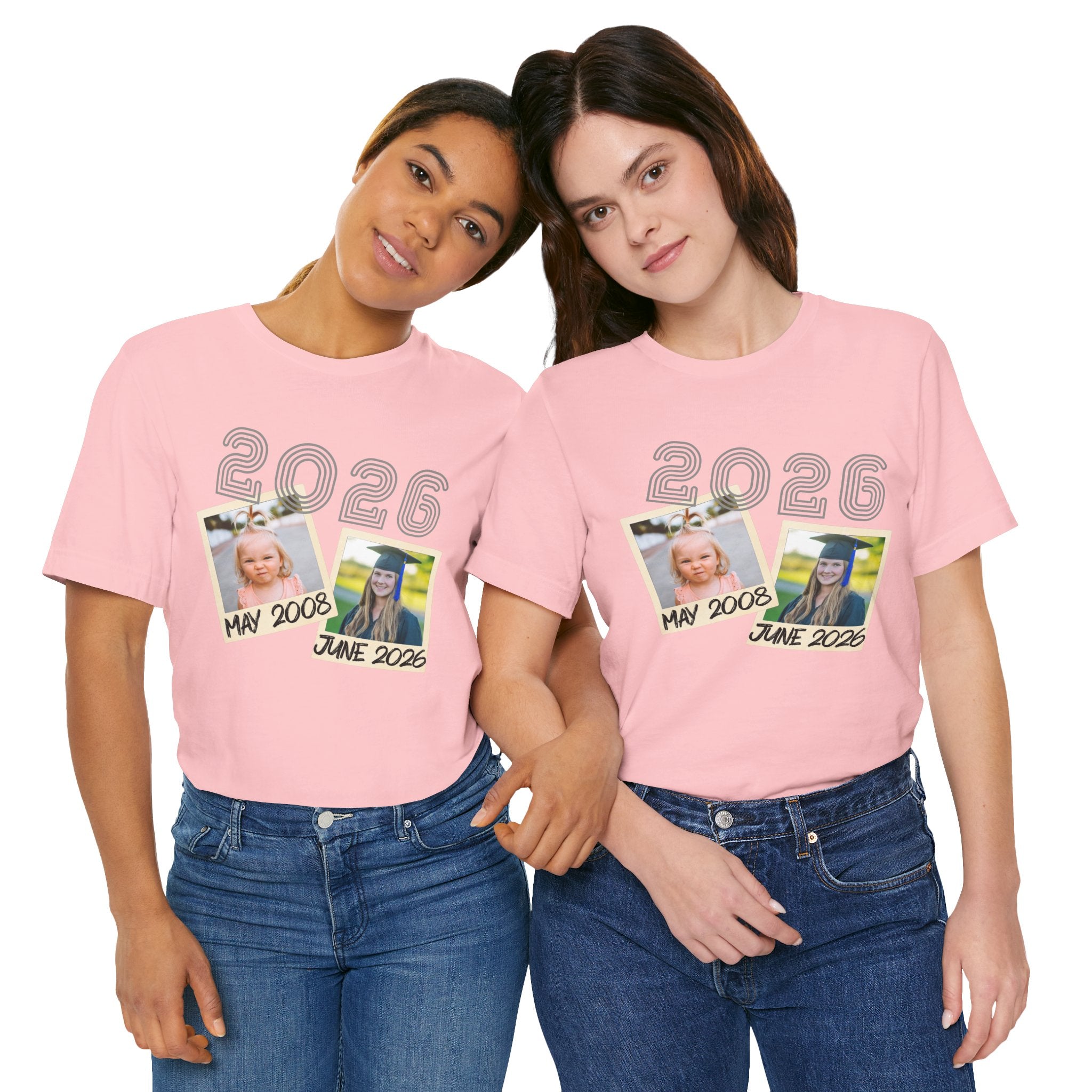 Personalized Custom Graduation & Parent Gift - Throwback Photo Memory Tee