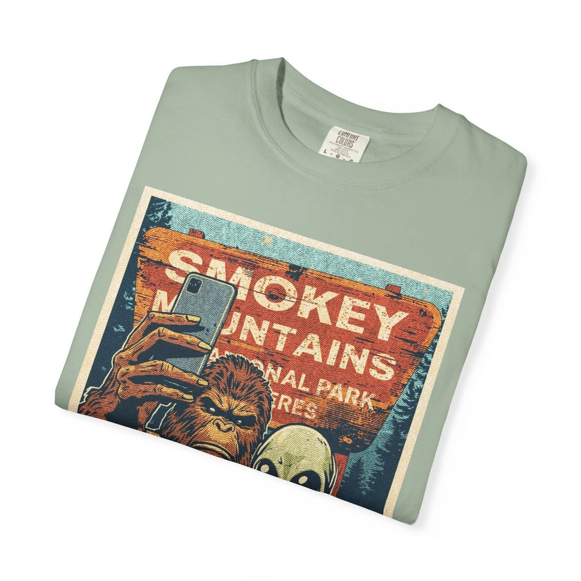 Smoky Mountains Alien & Bigfoot T-shirt — National Park Adventure Tee