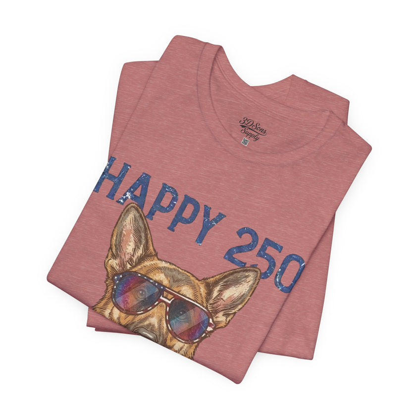 Happy 250 America! German Shepherd 4th of July T-Shirt