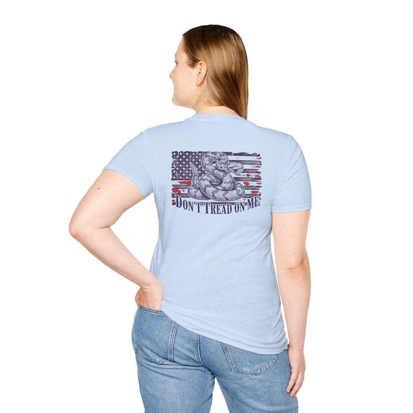 Dont Tread On Me Flag Tee Shirt American Gadsden Patriotic Independence Day Tee