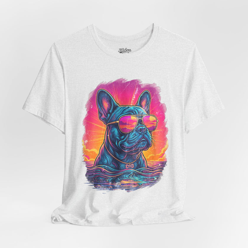 French Bulldog Retro 90s Tee — Vice City Vintage Dog Graphic