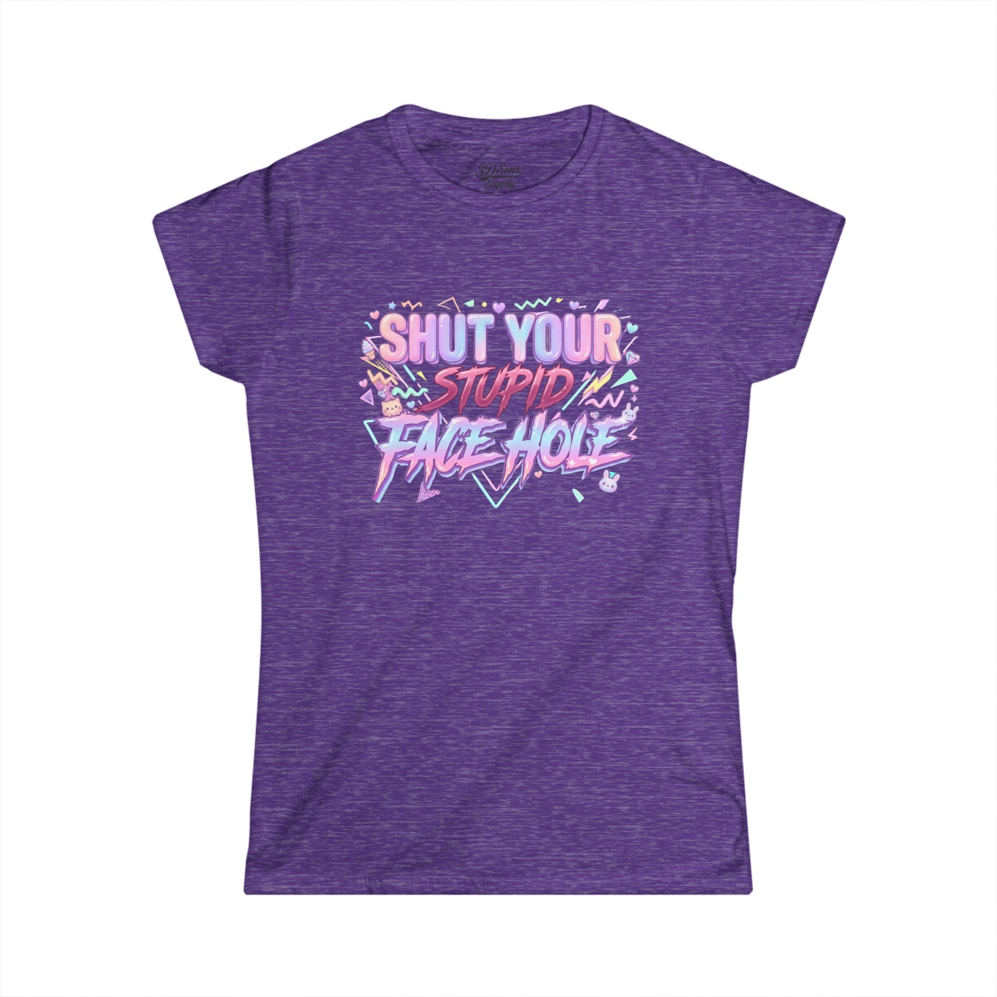 Women's 'Shut Your Stupid Face Hole' 80's Themed Tee