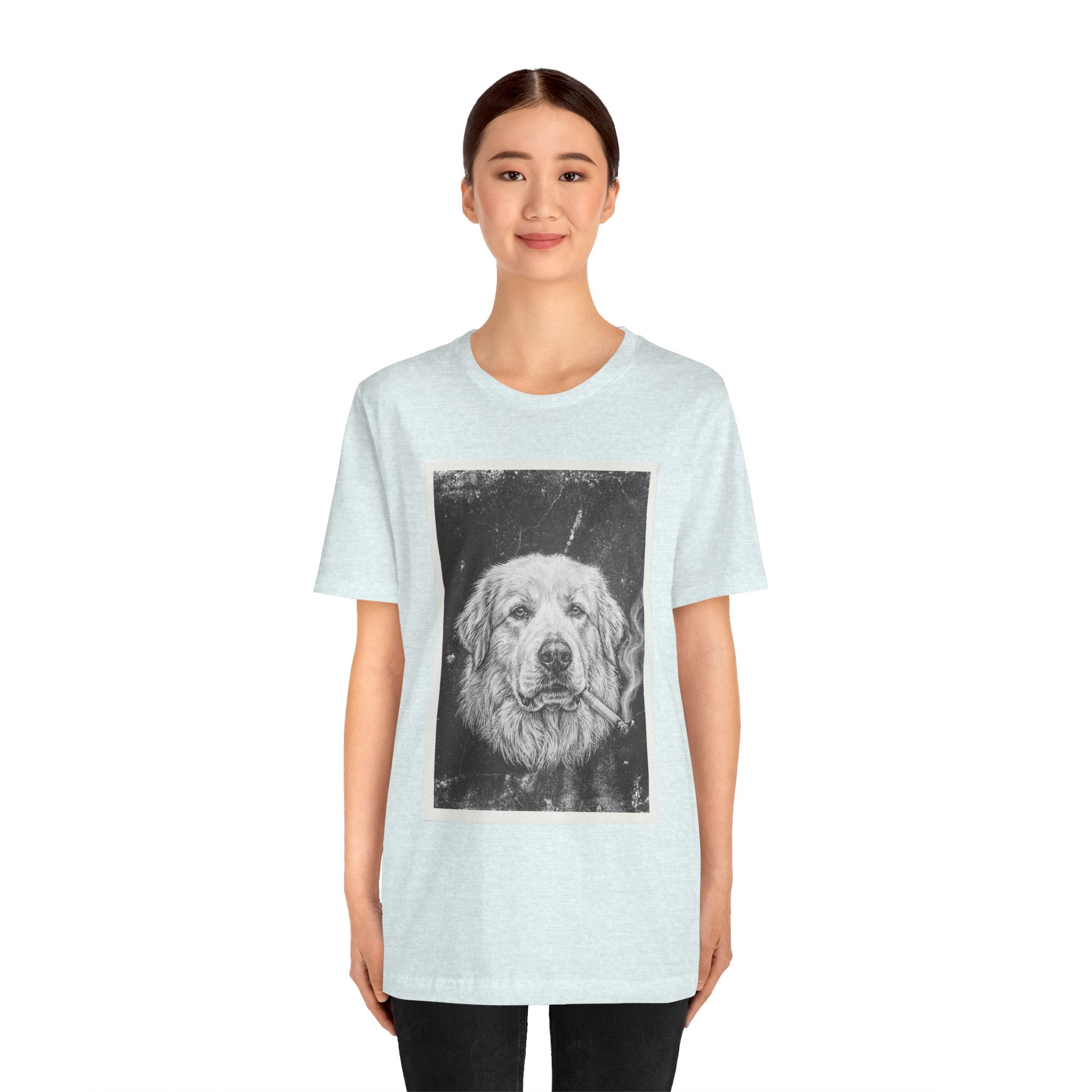 Great Pyrenees Smoke Photo Tee — Vintage Pup Graphic T-Shirt