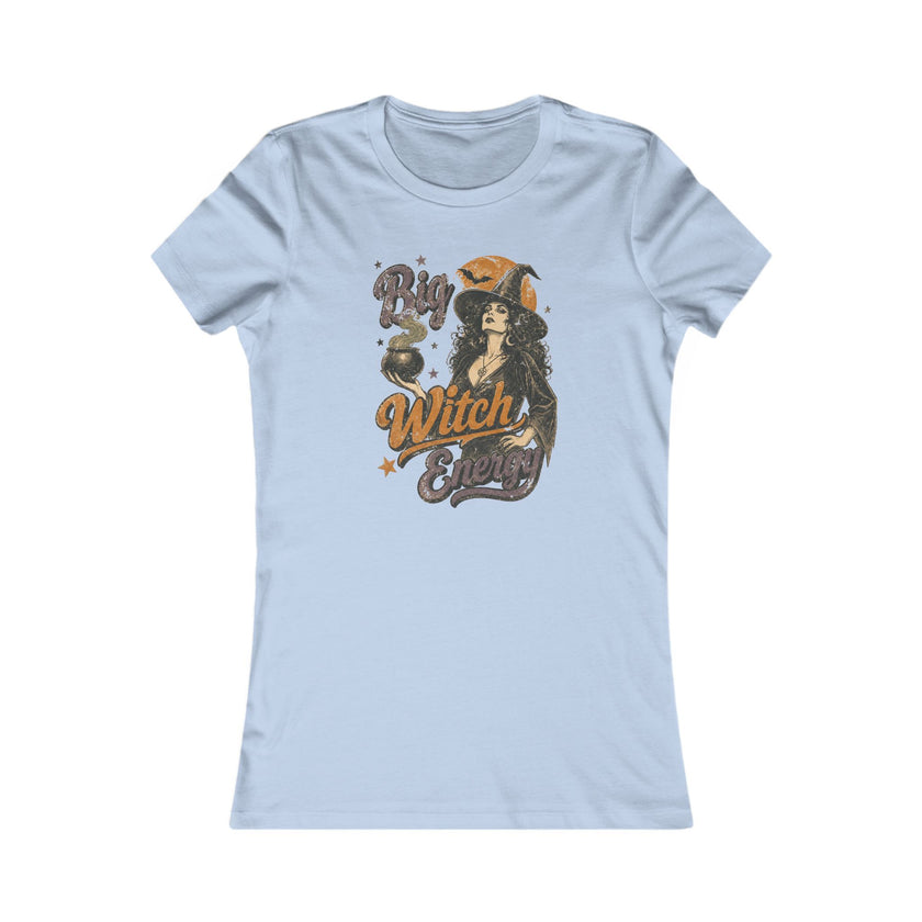 Retro Big Witch Energy Women's Halloween Tee Shirt