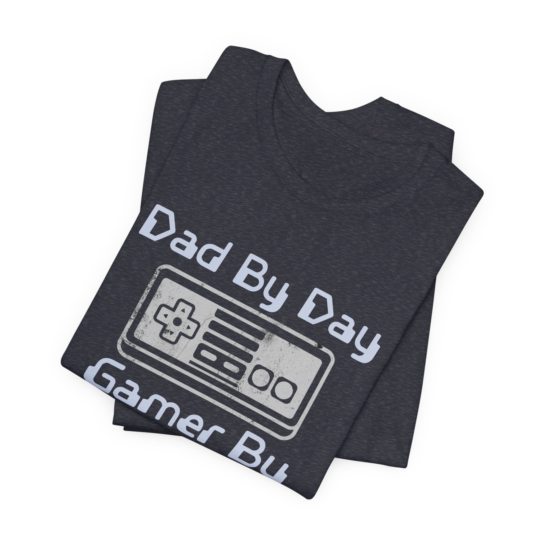 Personalized Dad By Day Gamer By Night T-Shirt — Established 2018 Retro Controller Tee