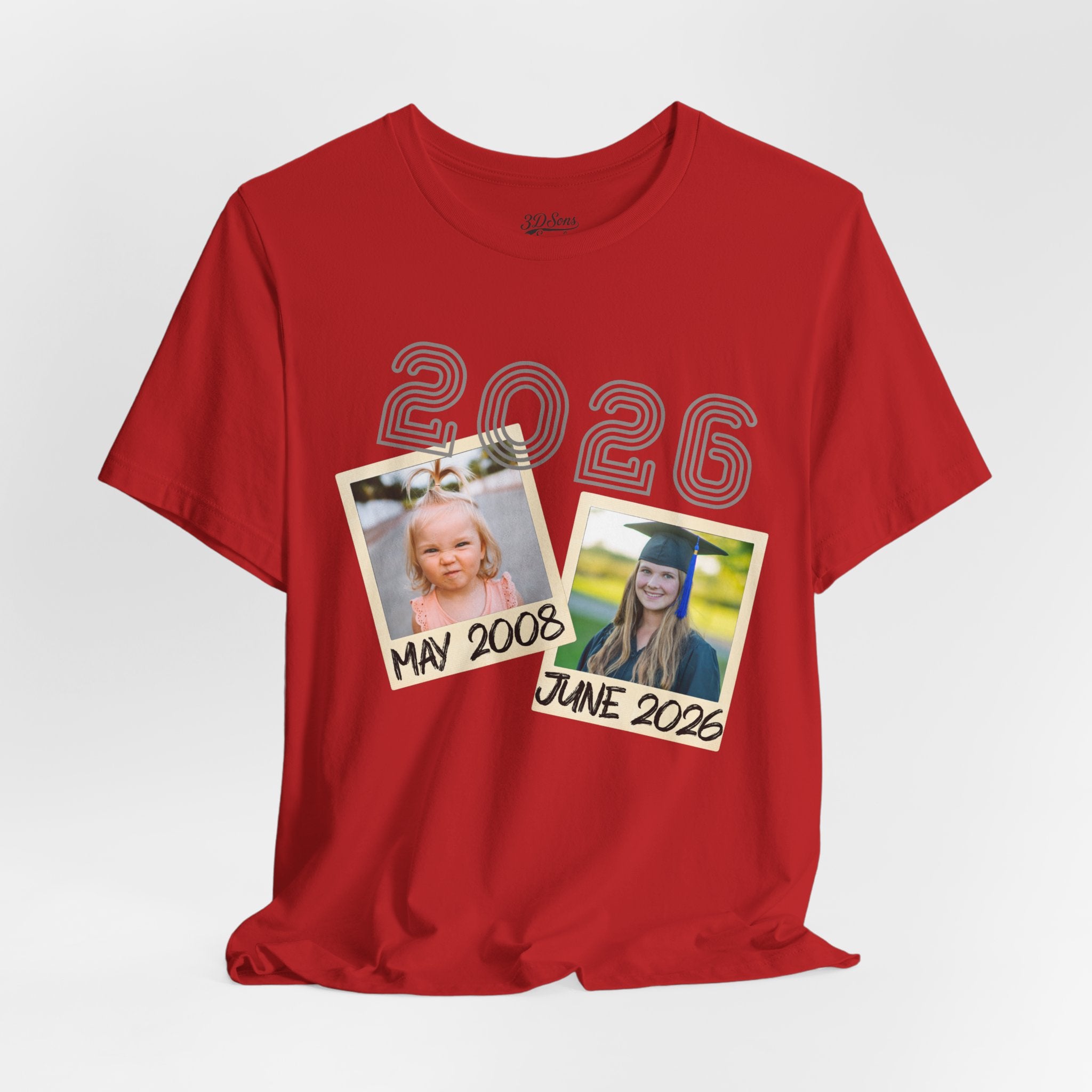 Personalized Custom Graduation & Parent Gift - Throwback Photo Memory Tee
