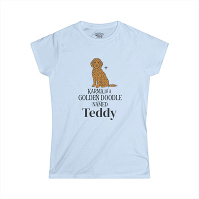 Personalized Karma Golden Doodle Name Tee | Mid Century Dog Shirt
