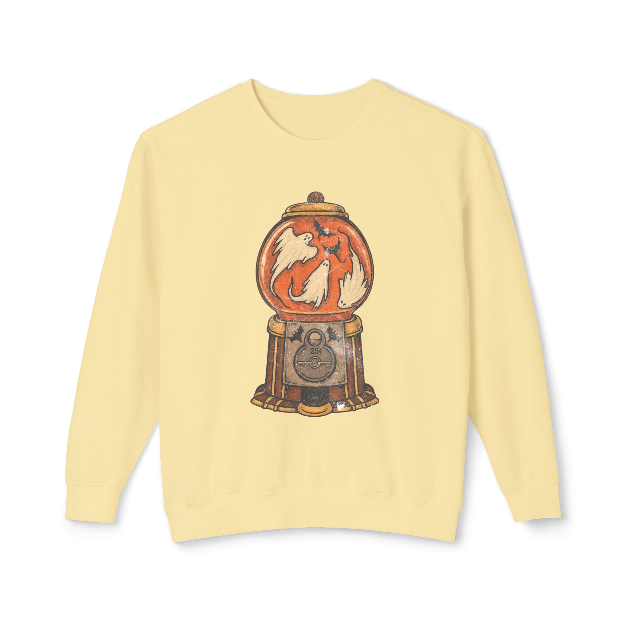 Ghost and Devil Gumball Machine Sweatshirt | Halloween Spooky Illustration