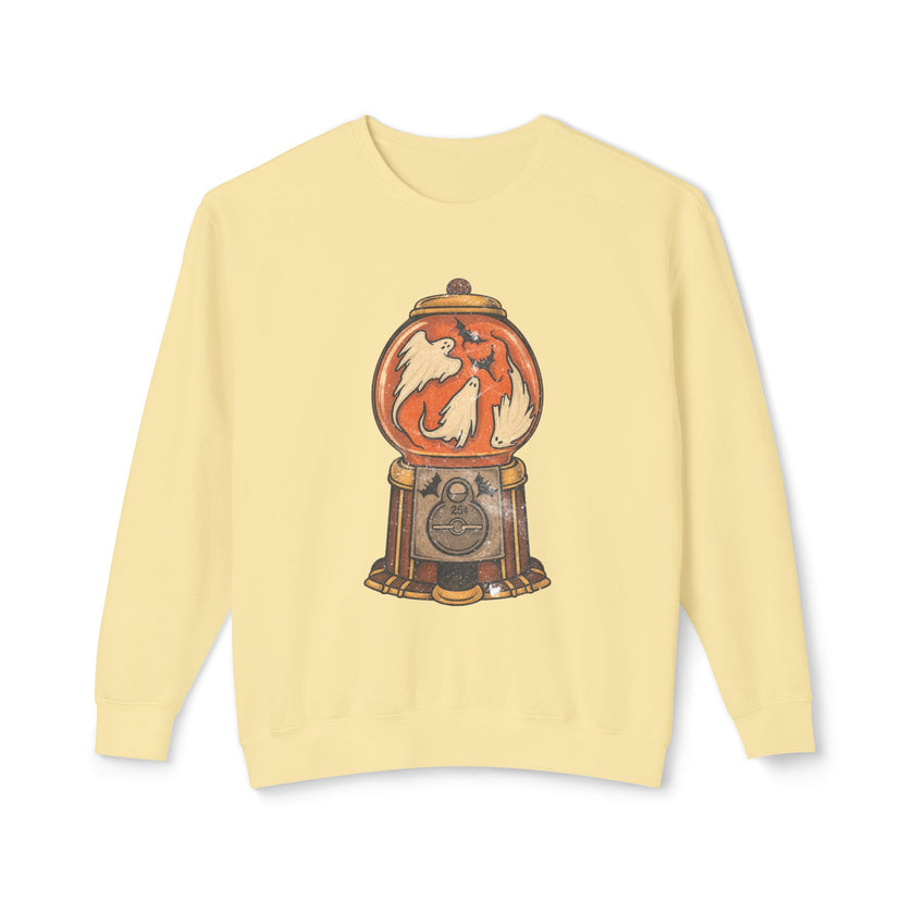 Ghost and Devil Gumball Machine Sweatshirt | Halloween Spooky Illustration