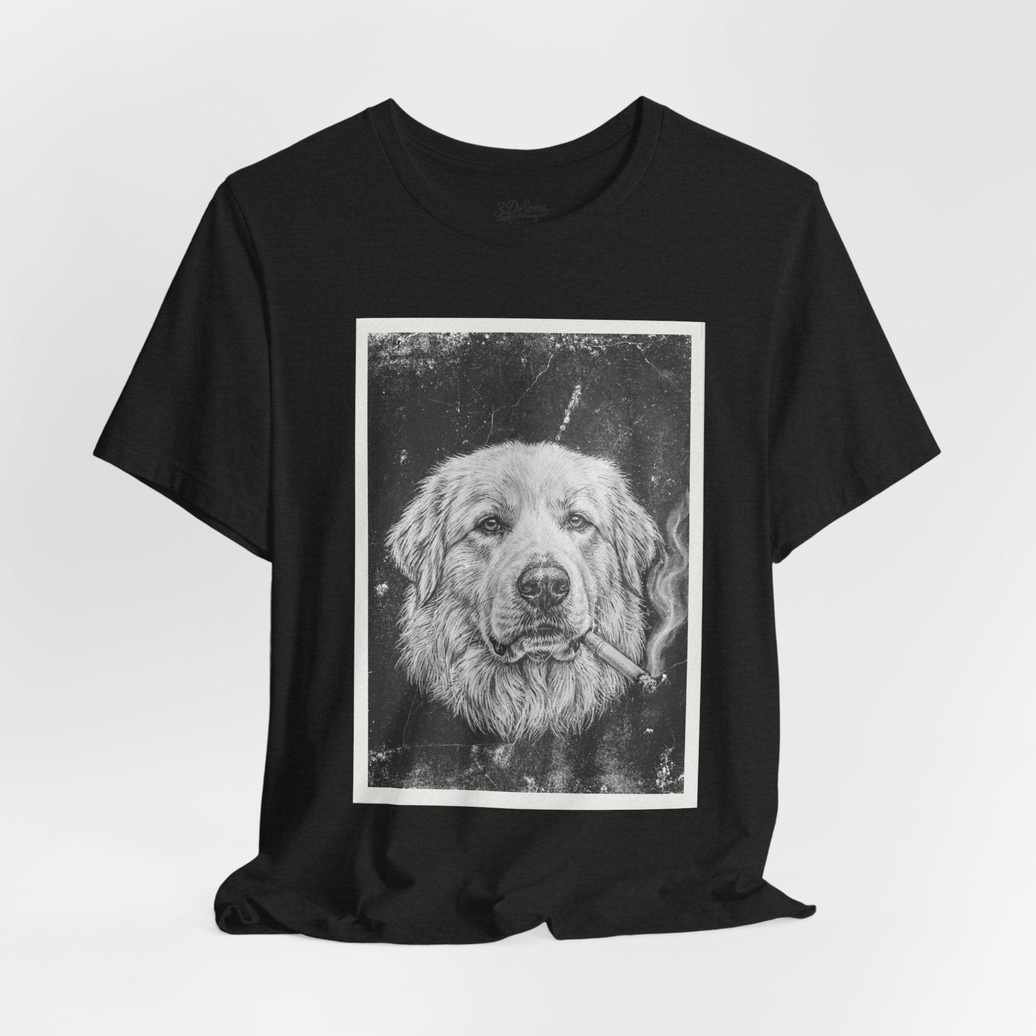 Great Pyrenees Smoke Photo Tee — Vintage Pup Graphic T-Shirt