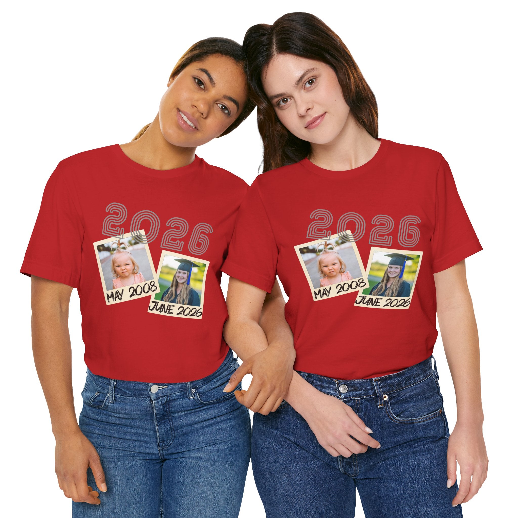 Personalized Custom Graduation & Parent Gift - Throwback Photo Memory Tee