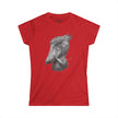 Women's Smoking Shoebill Stork Graphic Tee — Quirky Bird Lover Shirt